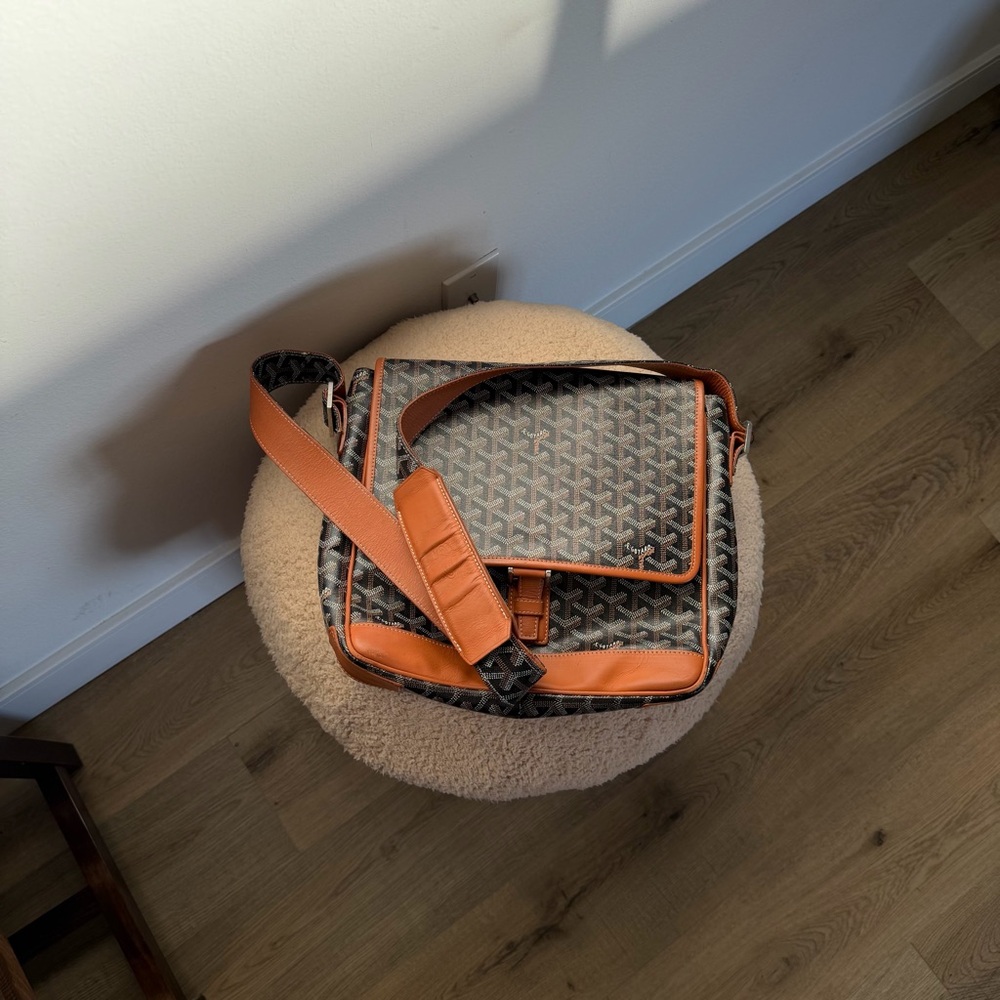 Authentic Goyard Orange and Gray Messenger Bag ‘00s